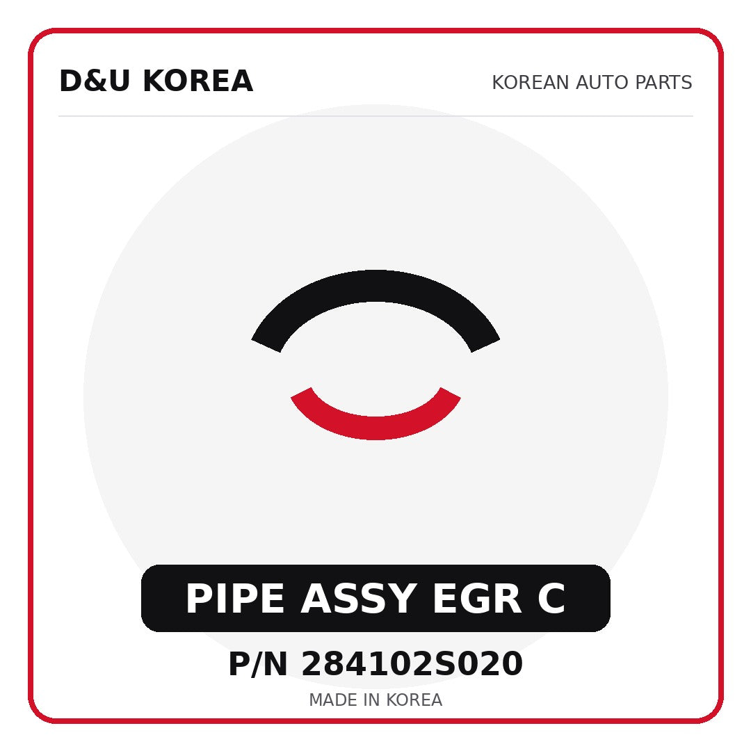 Genuine Mobis PIPE ASSY EGR C 284102S020 - Korean auto parts from D&U Korea
