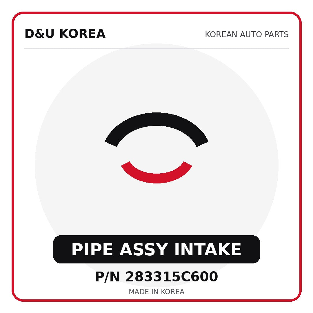 Genuine Mobis PIPE ASSY INTAKE 283315C600 - Korean auto parts from D&U Korea