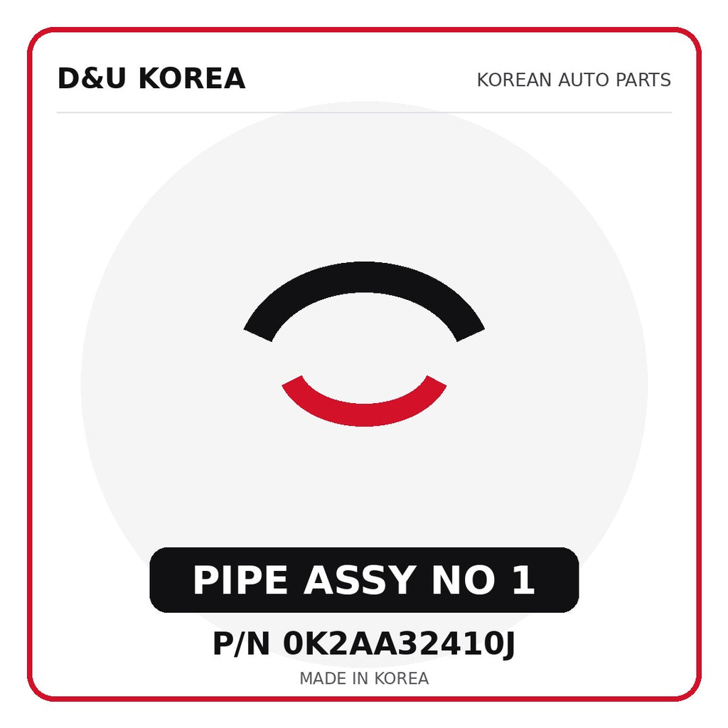 Genuine Mobis PIPE ASSY NO 1 0K2AA32410J - Korean auto parts from D&U Korea