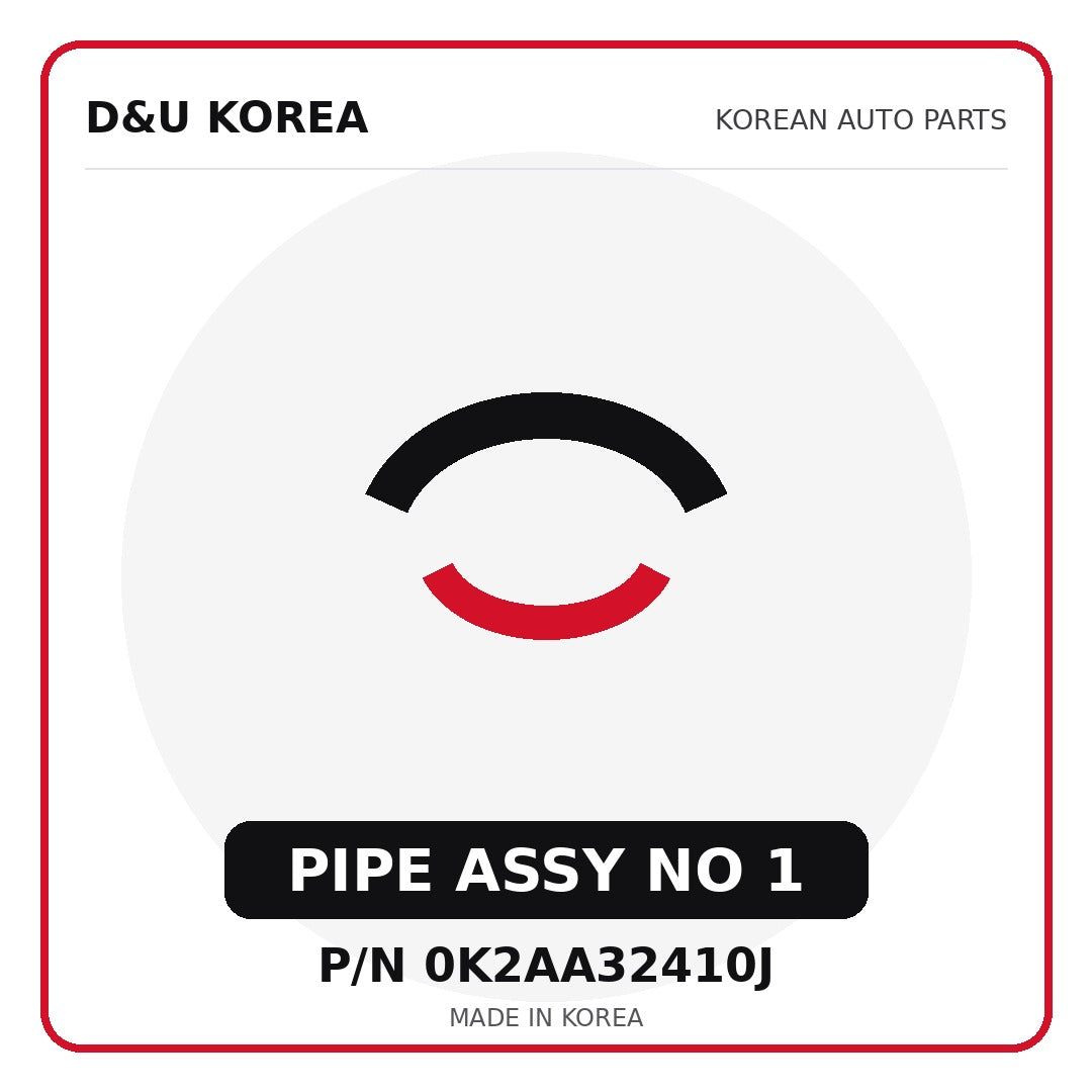 Genuine Mobis PIPE ASSY NO 1 0K2AA32410J - Korean auto parts from D&U Korea