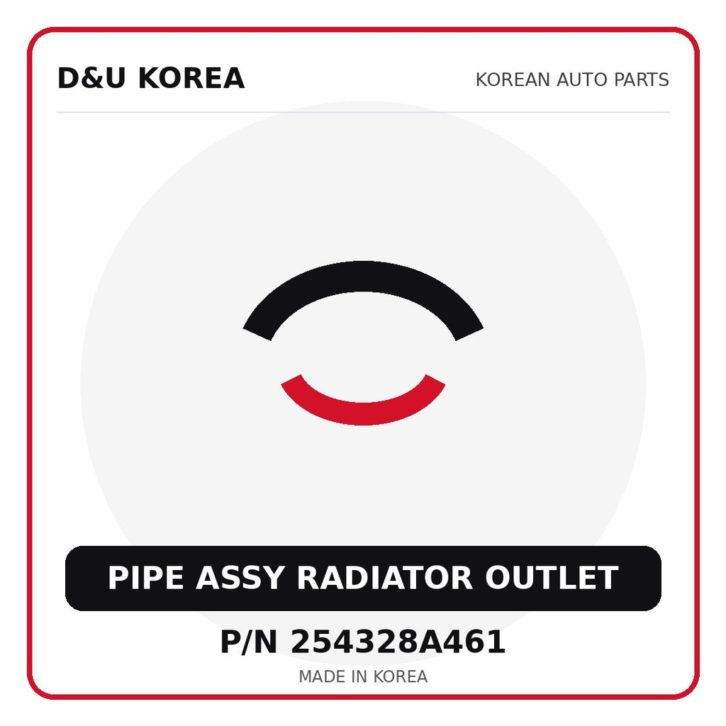 Genuine Mobis PIPE ASSY RADIATOR OUTLET 254328A461 - Korean auto parts from D&U Korea
