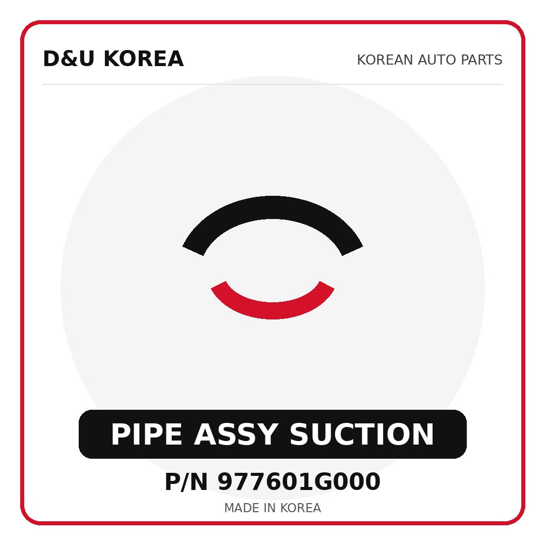 Genuine Mobis PIPE ASSY SUCTION 977601G000 - Korean auto parts from D&U Korea