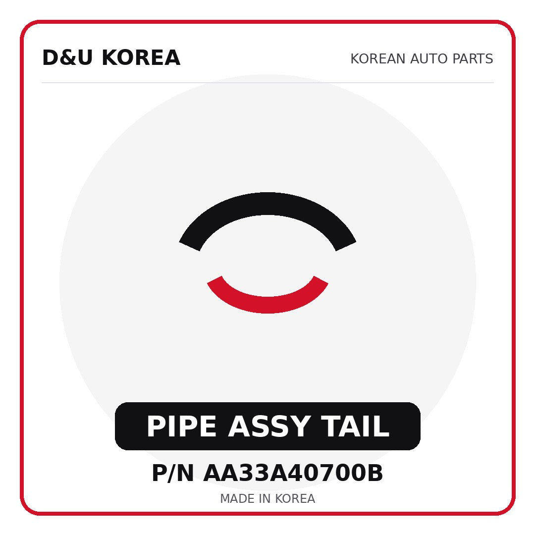 Genuine Mobis PIPE ASSY TAIL AA33A40700B for Korean vehicles | D&U Korea