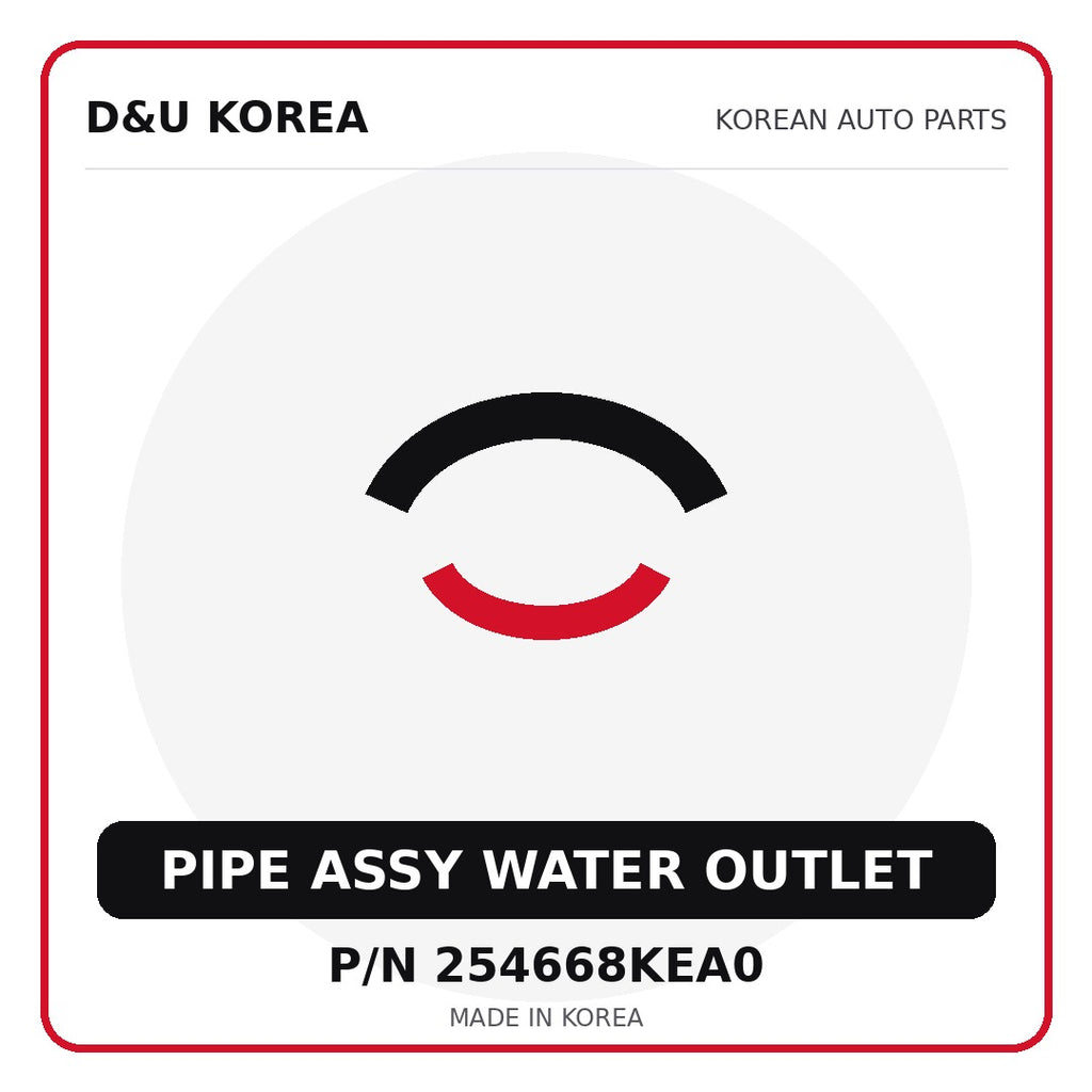 Genuine Mobis PIPE ASSY WATER OUTLET 254668KEA0 for Korean vehicles | D&U Korea