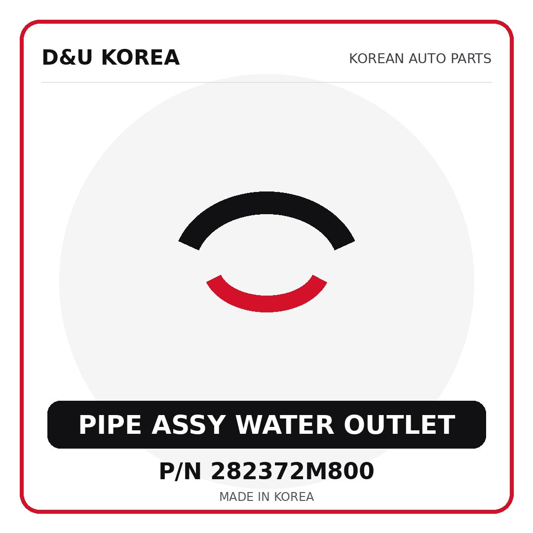 Genuine Mobis PIPE ASSY WATER OUTLET 282372M800 - Korean auto parts from D&U Korea