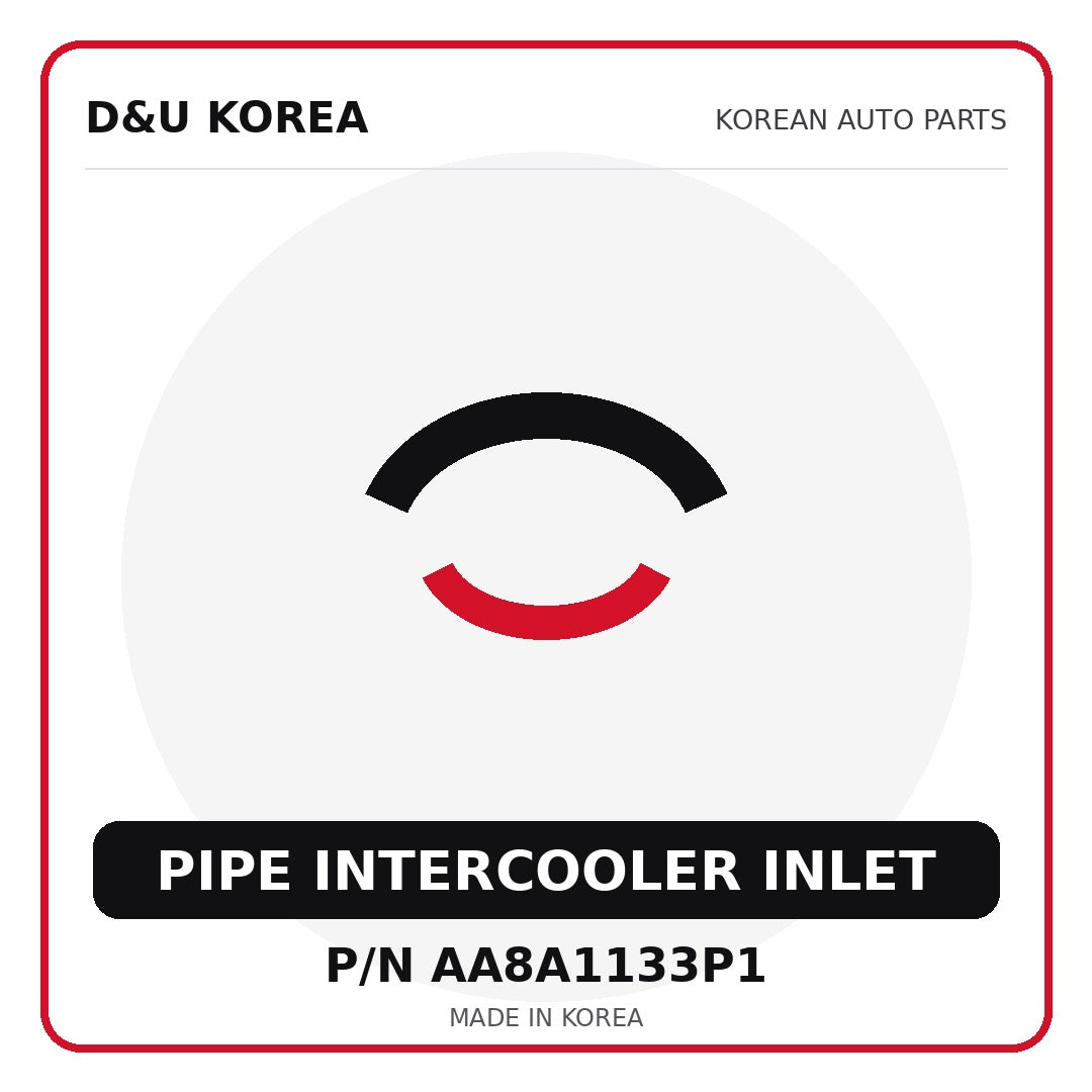 Genuine Mobis PIPE INTERCOOLER INLET AA8A1133P1 for Korean vehicles | D&U Korea