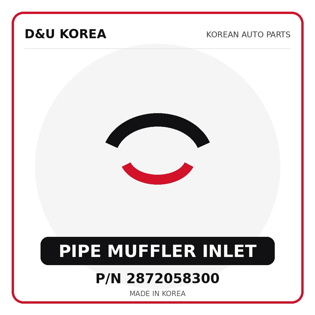 Genuine Mobis PIPE MUFFLER INLET 2872058300 - Korean auto parts from D&U Korea