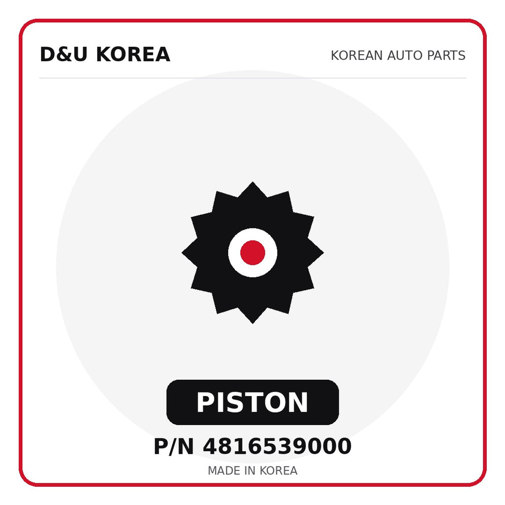 Genuine Mobis PISTON 4816539000 - Korean auto parts from D&U Korea