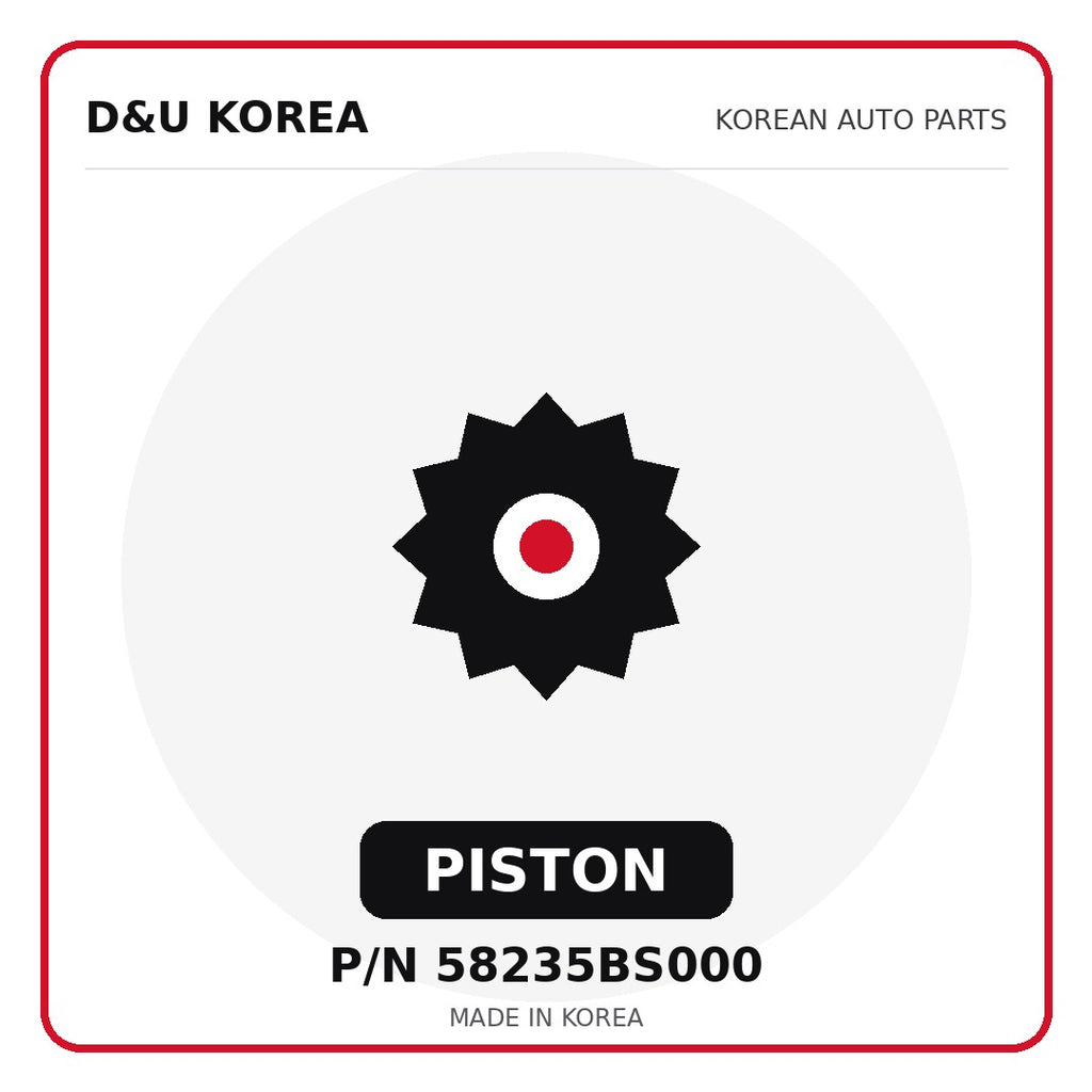 Genuine Mobis PISTON 58235BS000 - Korean auto parts from D&U Korea