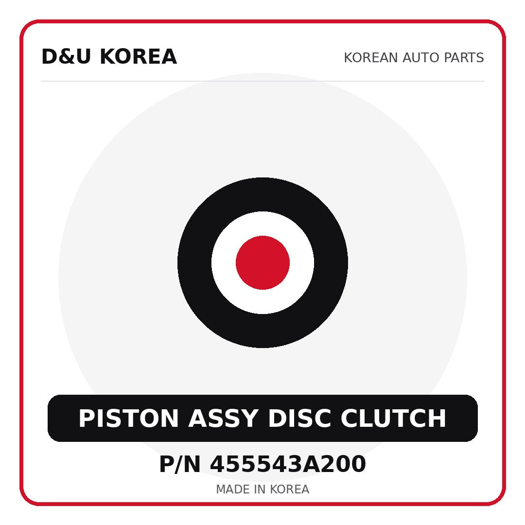 Genuine Mobis PISTON ASSY DISC CLUTCH 455543A200 - Korean auto parts from D&U Korea