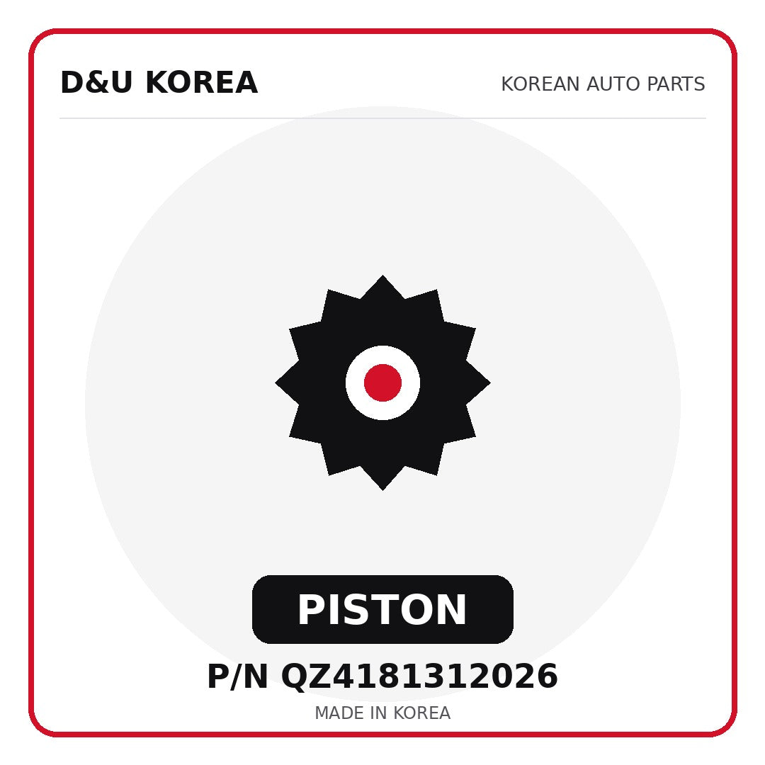 Genuine Mobis PISTON QZ4181312026 for Korean vehicles | D&U Korea