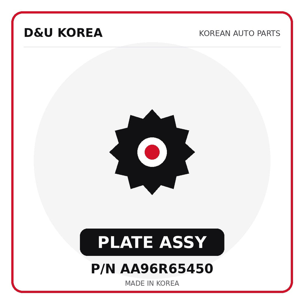 Genuine Mobis PLATE ASSY AA96R65450 - Korean auto parts from D&U Korea