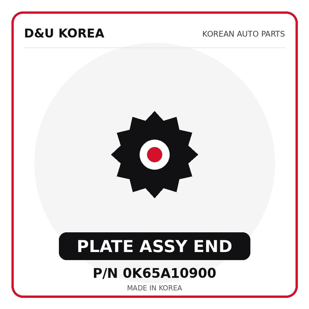 Genuine Mobis PLATE ASSY END 0K65A10900 - Korean auto parts from D&U Korea