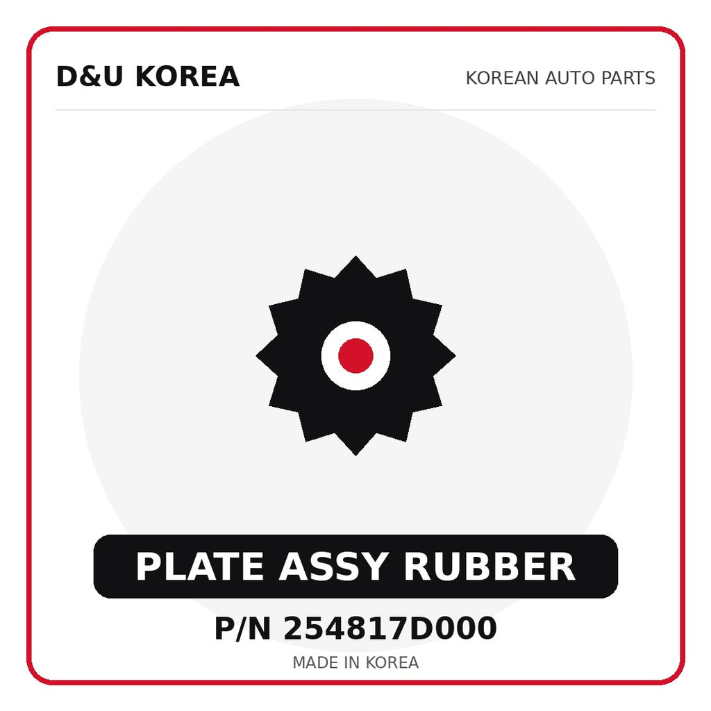 Genuine Mobis PLATE ASSY RUBBER 254817D000 - Korean auto parts from D&U Korea