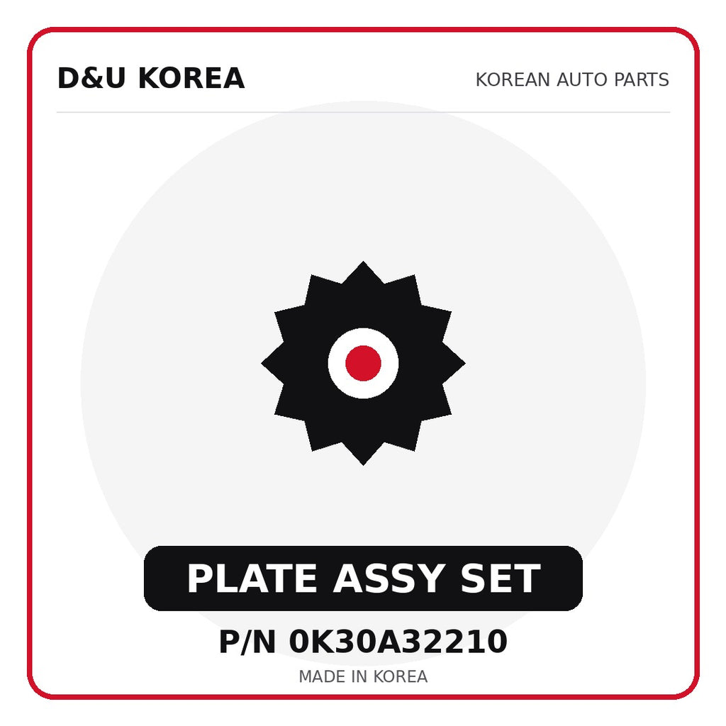 Genuine Mobis PLATE ASSY SET 0K30A32210 - Korean auto parts from D&U Korea