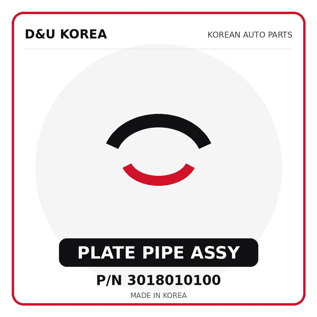 Genuine Mobis PLATE PIPE ASSY 3018010100 - Korean auto parts from D&U Korea