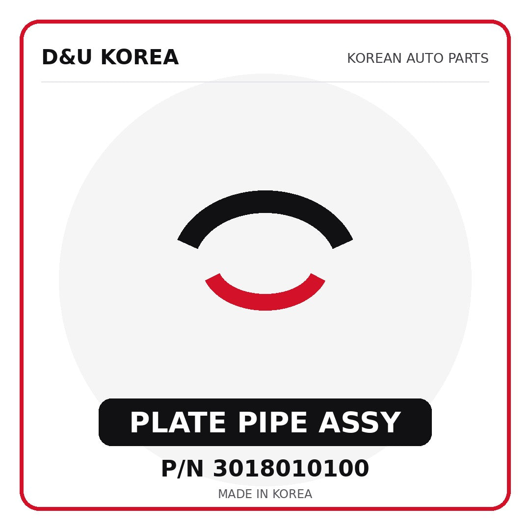 Genuine Mobis PLATE PIPE ASSY 3018010100 - Korean auto parts from D&U Korea