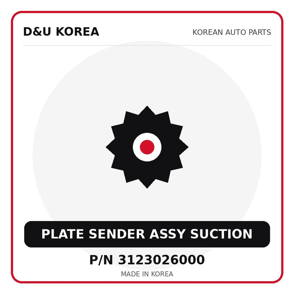 Genuine Mobis PLATE SENDER ASSY SUCTION 3123026000 - Korean auto parts from D&U Korea