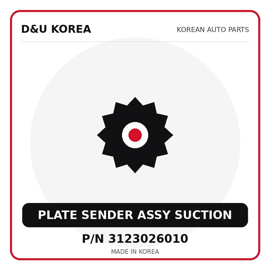Genuine Mobis PLATE SENDER ASSY SUCTION 3123026010 - Korean auto parts from D&U Korea