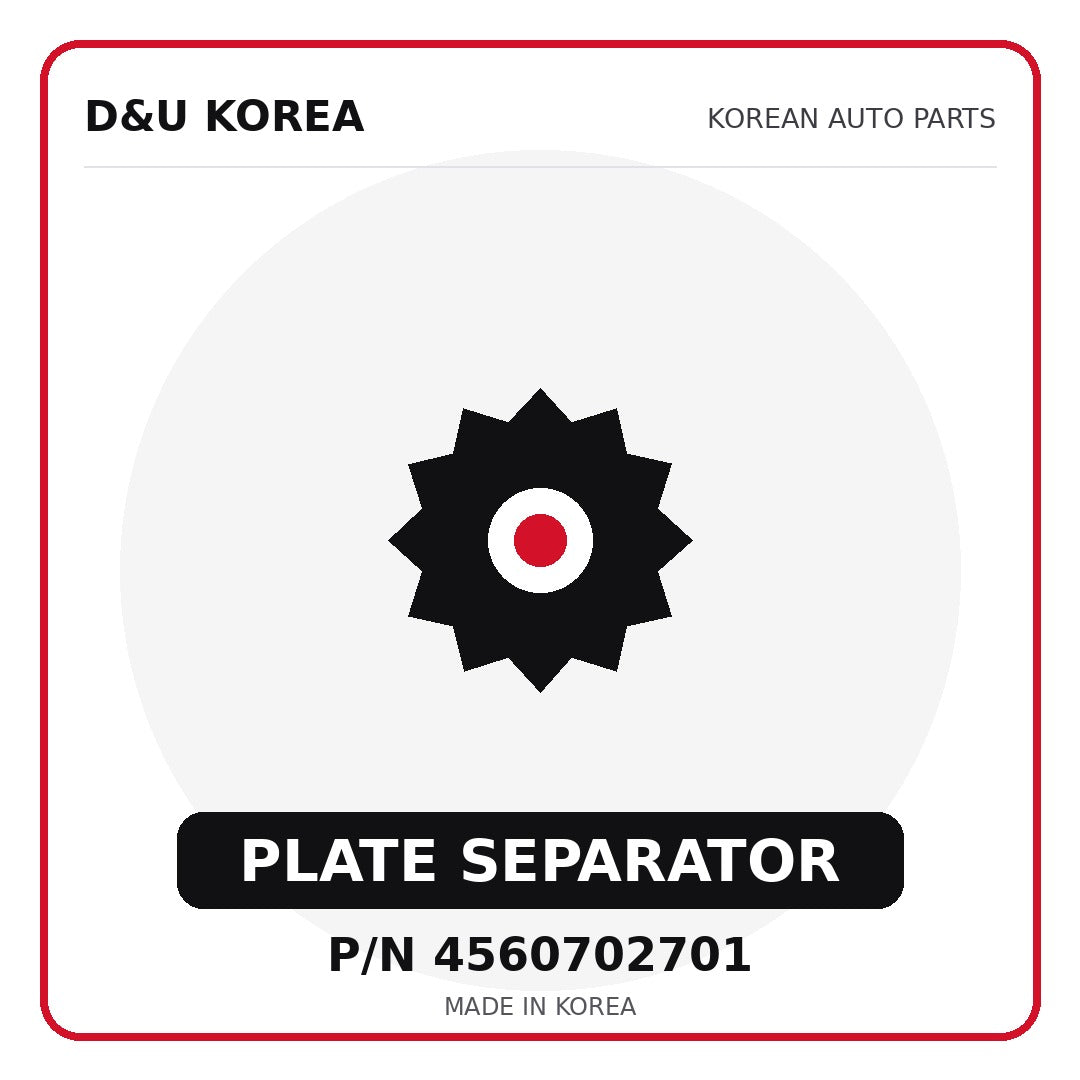 Genuine Mobis PLATE SEPARATOR 4560702701 - Korean auto parts from D&U Korea