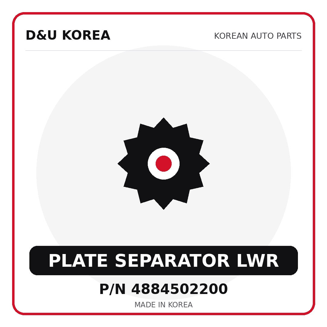 Genuine Mobis PLATE SEPARATOR LWR 4884502200 - Korean auto parts from D&U Korea