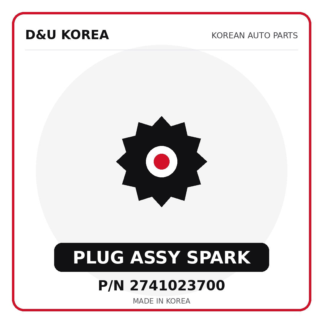 Genuine Mobis PLUG ASSY SPARK 2741023700 for Korean vehicles | D&U Korea