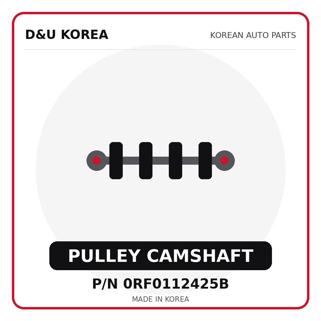 Genuine Mobis PULLEY CAMSHAFT 0RF0112425B - Korean auto parts from D&U Korea