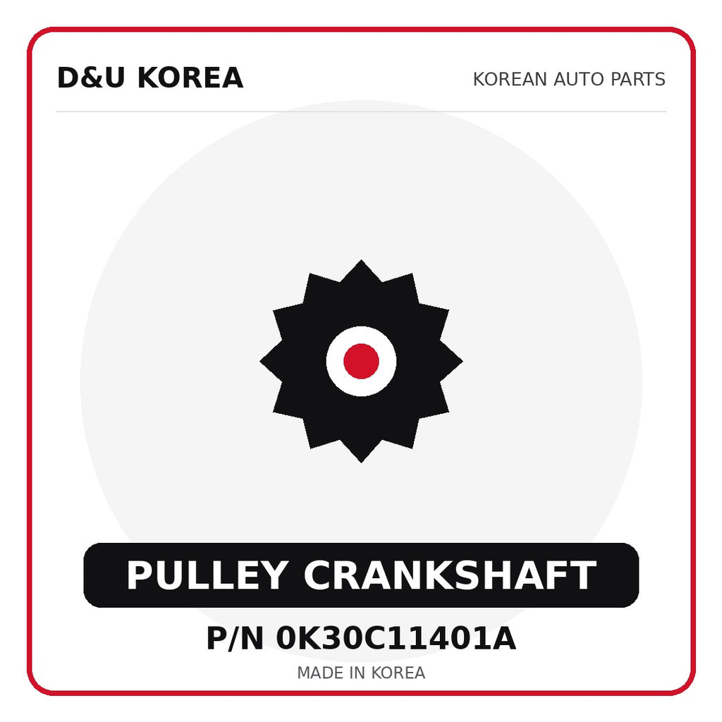 Genuine Mobis PULLEY CRANKSHAFT 0K30C11401A - Korean auto parts from D&U Korea