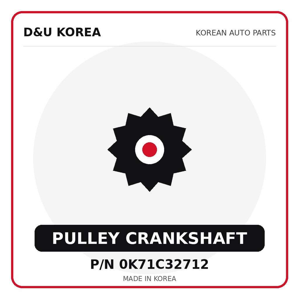 Genuine Mobis PULLEY CRANKSHAFT 0K71C32712 - Korean auto parts from D&U Korea