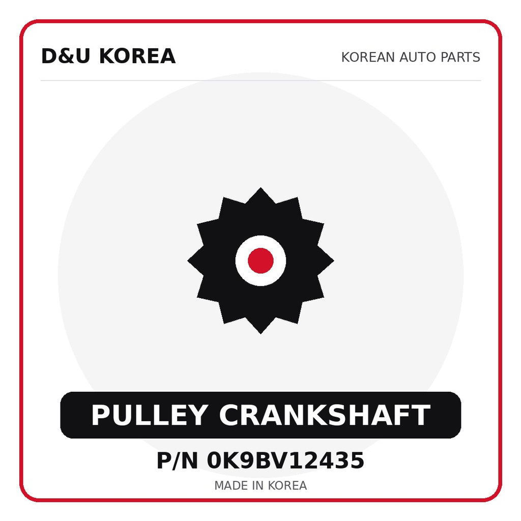 Genuine Mobis PULLEY CRANKSHAFT 0K9BV12435 - Korean auto parts from D&U Korea