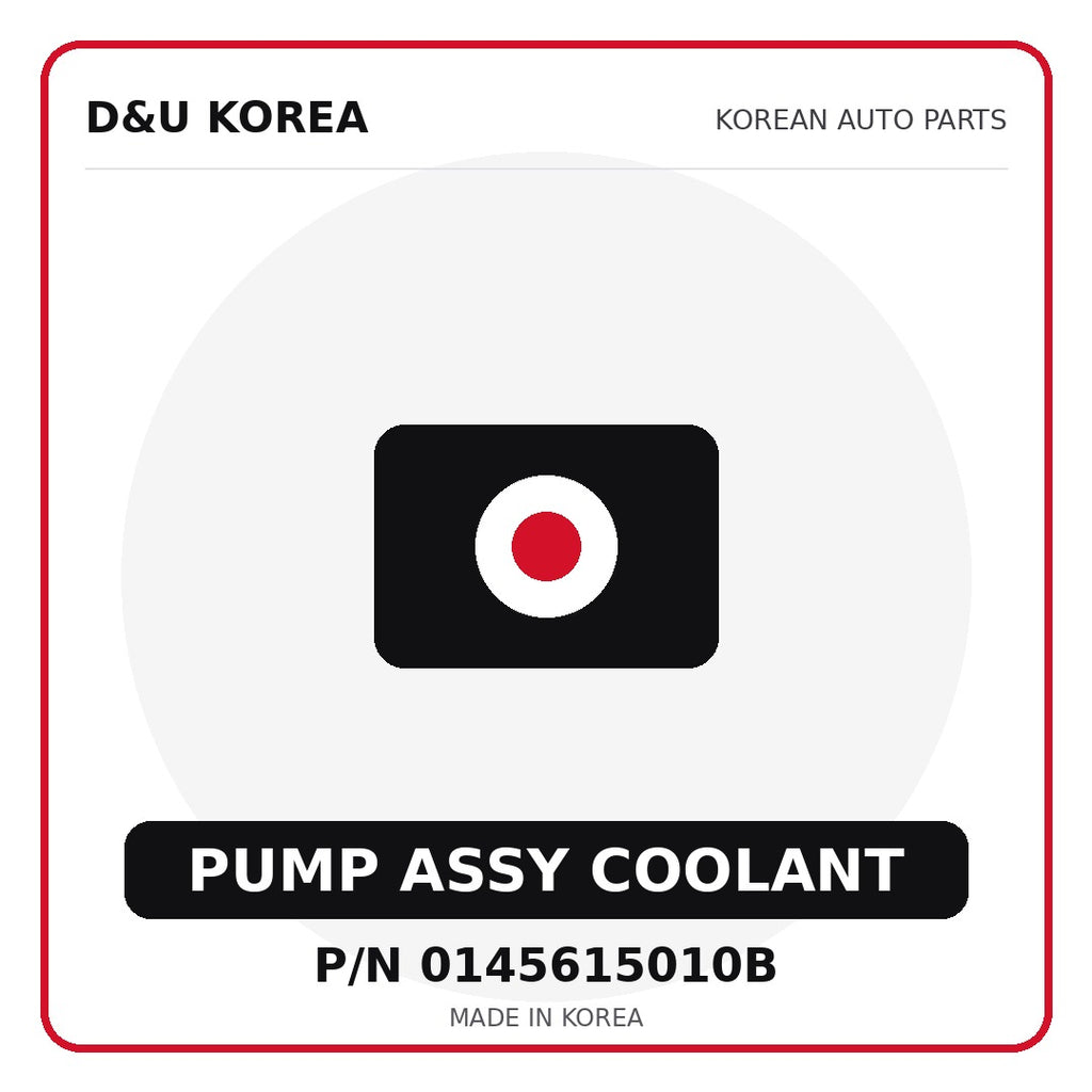 Genuine Mobis PUMP ASSY COOLANT 0145615010B - Korean auto parts from D&U Korea