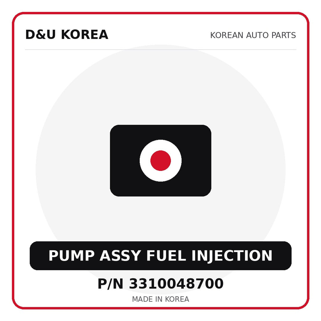 Genuine Mobis PUMP ASSY FUEL INJECTION 3310048700 - Korean auto parts from D&U Korea
