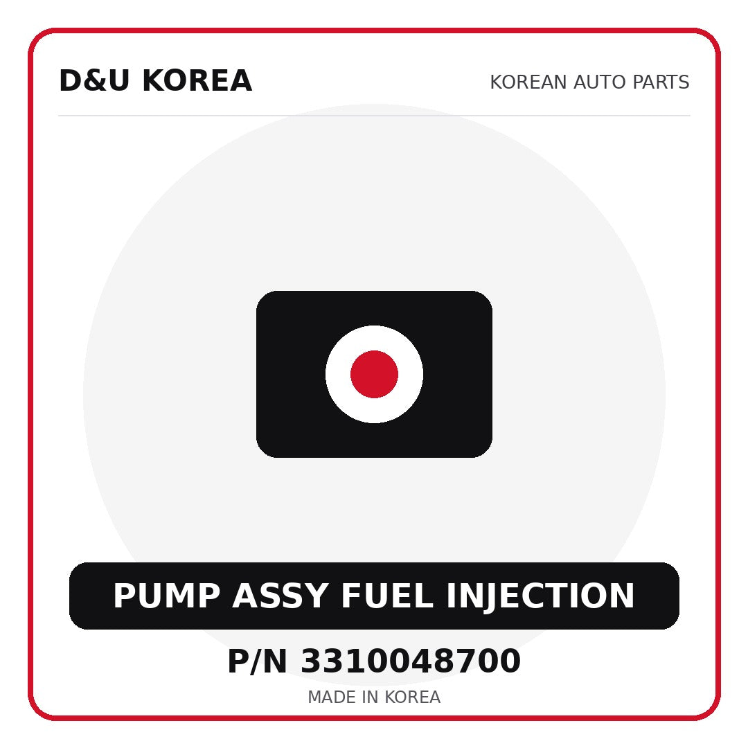 Genuine Mobis PUMP ASSY FUEL INJECTION 3310048700 - Korean auto parts from D&U Korea