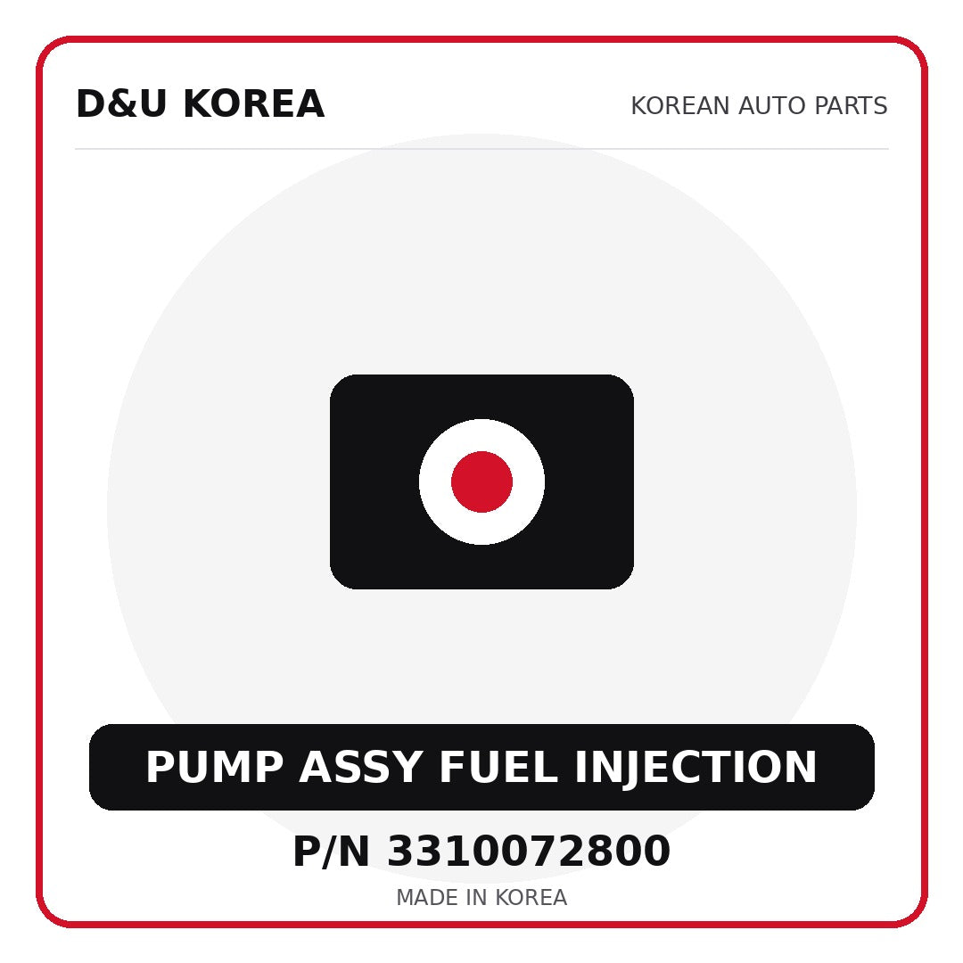 Genuine Mobis PUMP ASSY FUEL INJECTION 3310072800 for Korean vehicles | D&U Korea