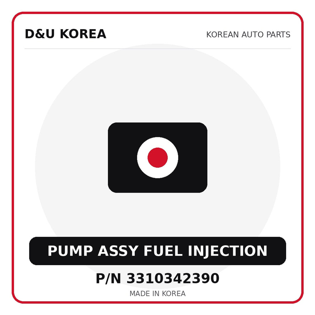 Genuine Mobis PUMP ASSY FUEL INJECTION 3310342390 - Korean auto parts from D&U Korea