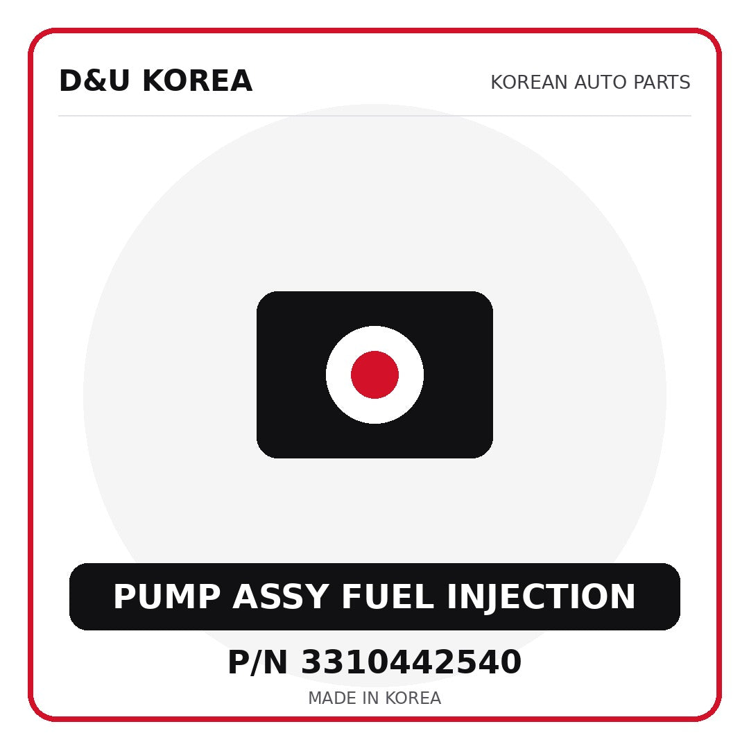 Genuine Mobis PUMP ASSY FUEL INJECTION 3310442540 - Korean auto parts from D&U Korea