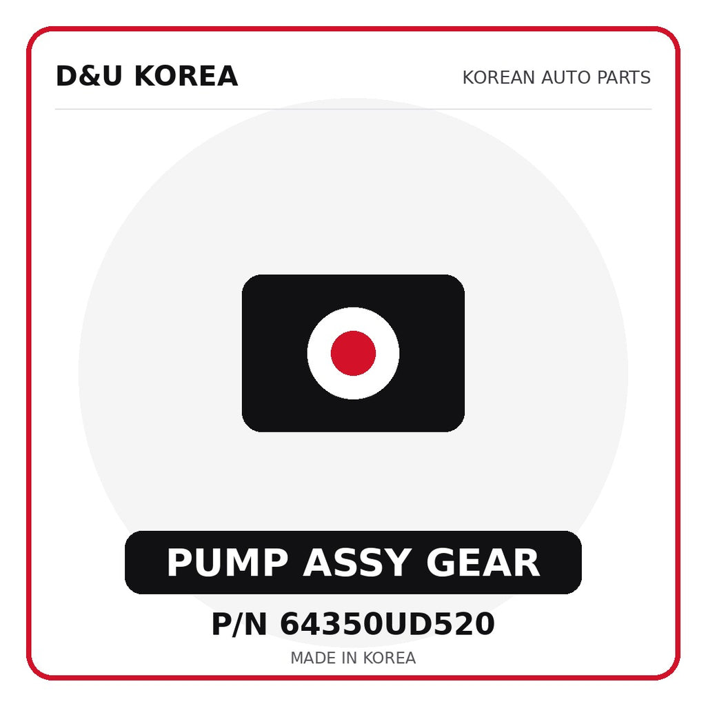 Genuine Mobis PUMP ASSY GEAR 64350UD520 - Korean auto parts from D&U Korea