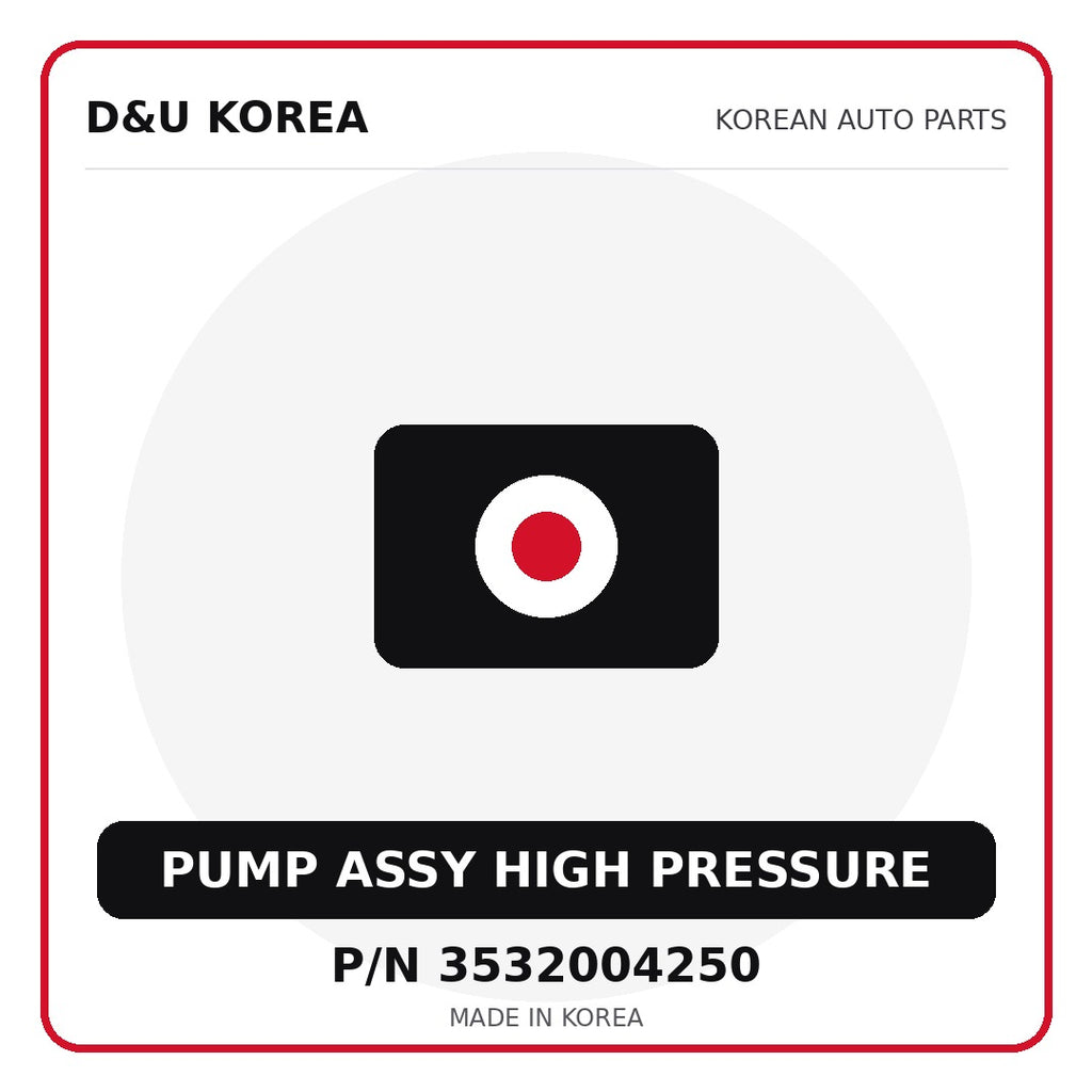 Genuine Mobis PUMP ASSY HIGH PRESSURE 3532004250 - Korean auto parts from D&U Korea