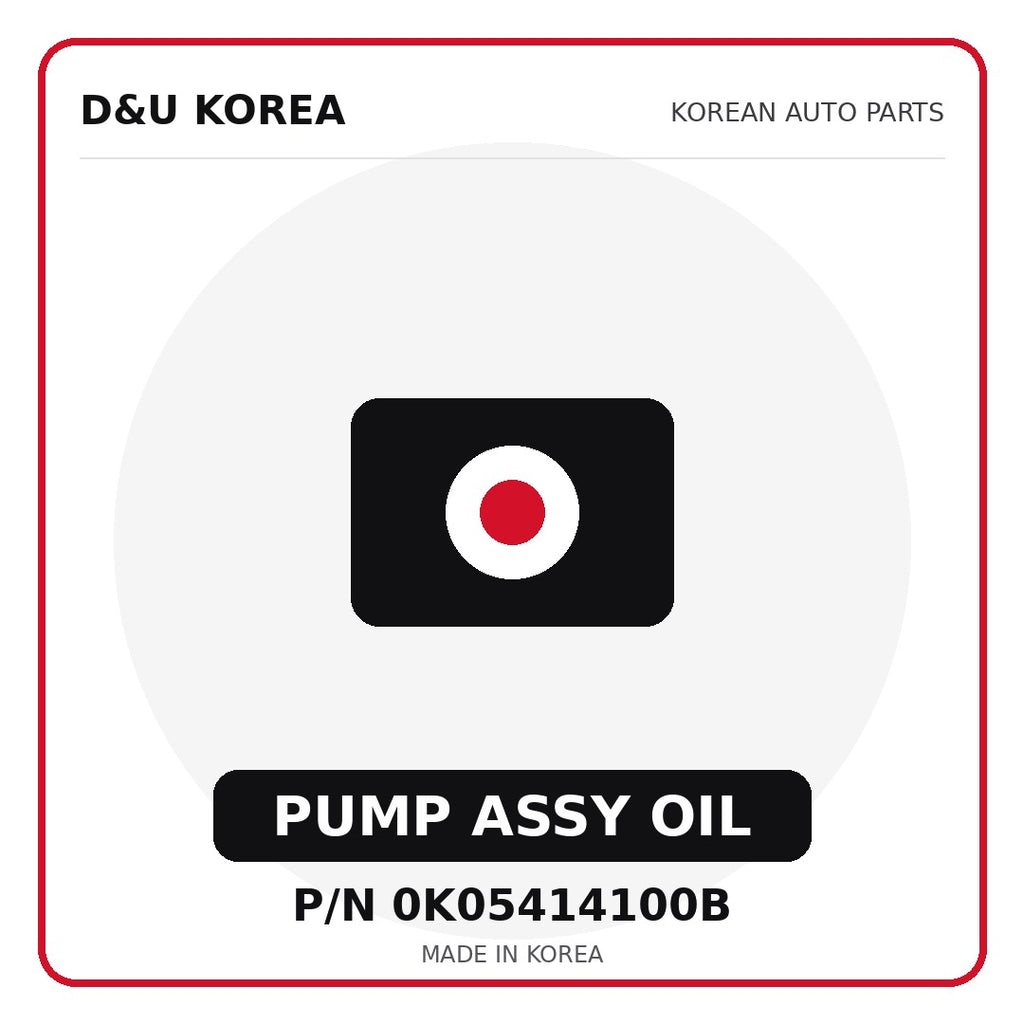 Genuine Mobis PUMP ASSY OIL 0K05414100B - Korean auto parts from D&U Korea