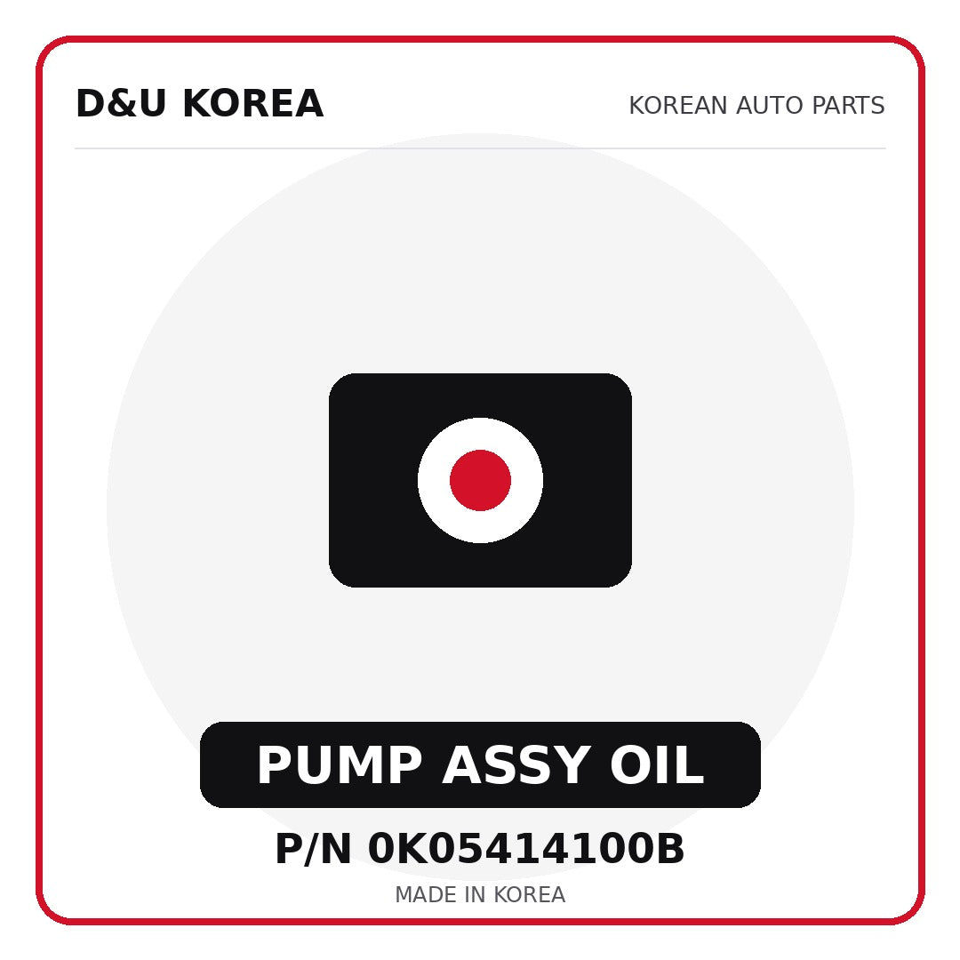 Genuine Mobis PUMP ASSY OIL 0K05414100B - Korean auto parts from D&U Korea