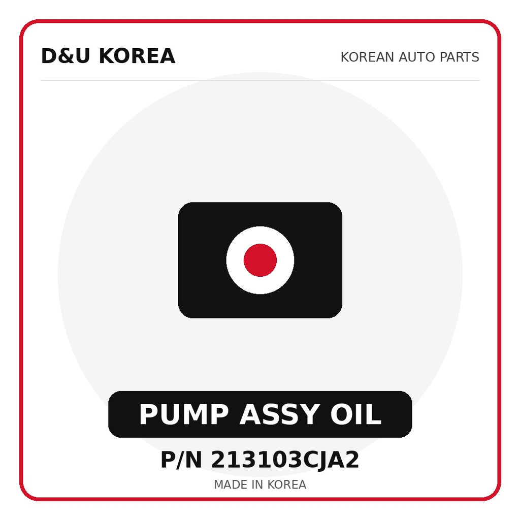 Genuine Mobis PUMP ASSY OIL 213103CJA2 for Korean vehicles | D&U Korea