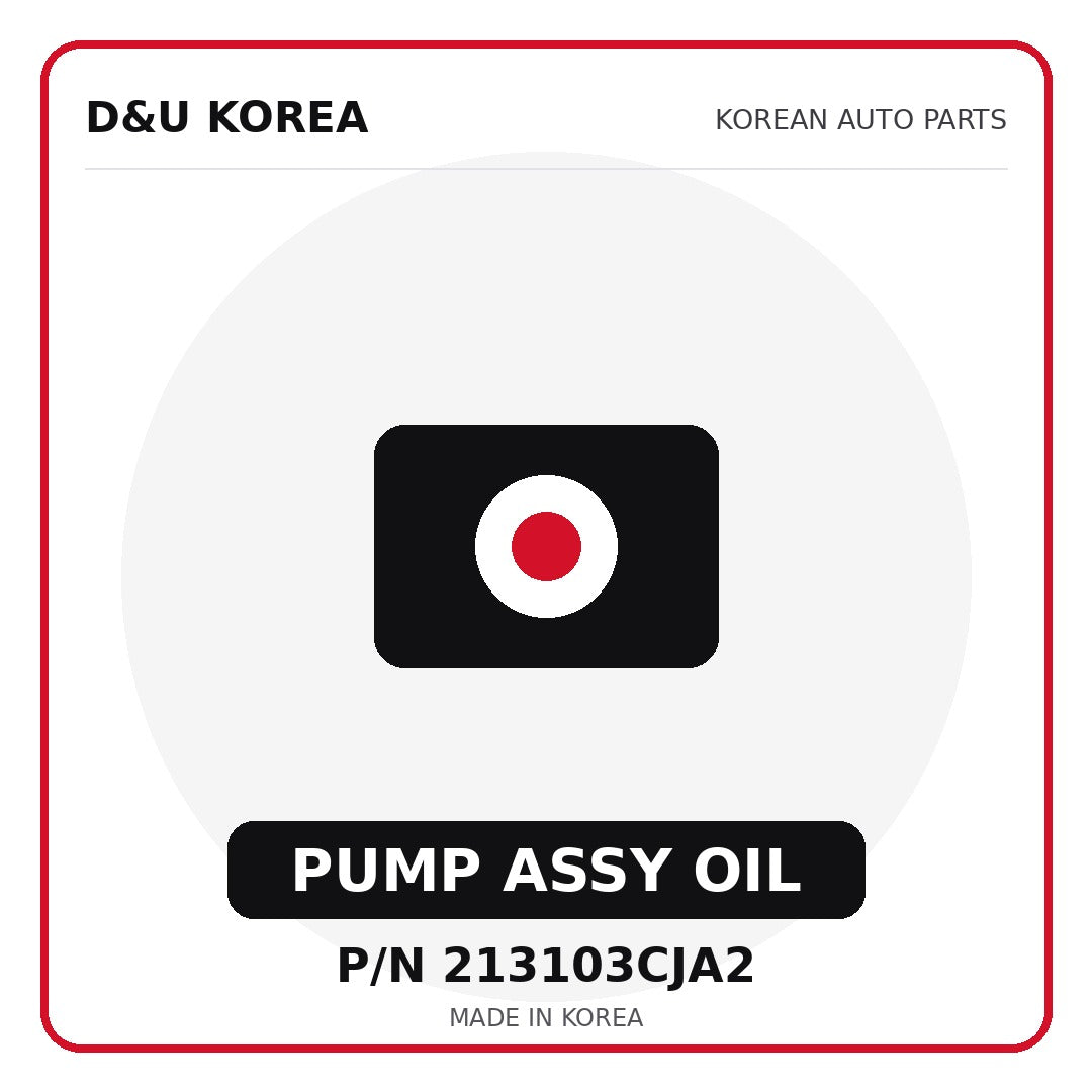 Genuine Mobis PUMP ASSY OIL 213103CJA2 for Korean vehicles | D&U Korea