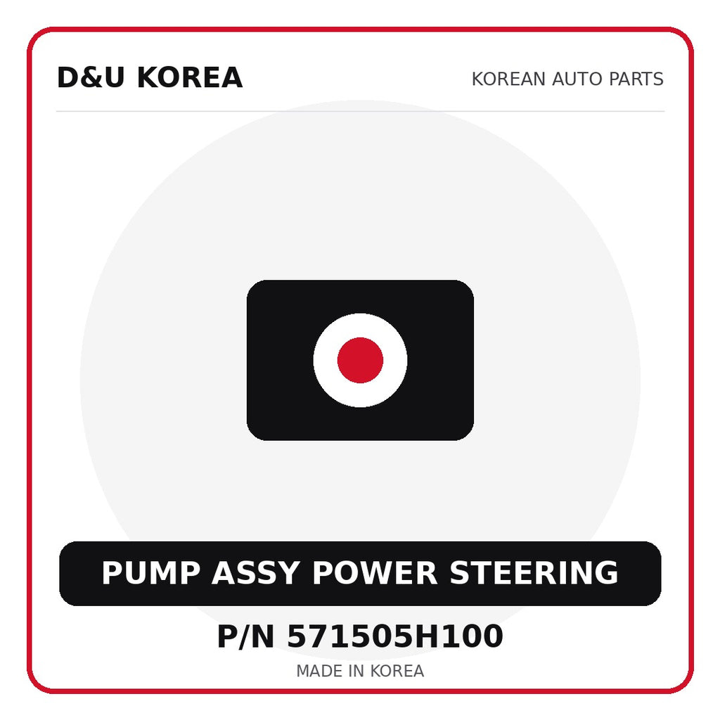 Genuine Mobis PUMP ASSY POWER STEERING 571505H100 - Korean auto parts from D&U Korea