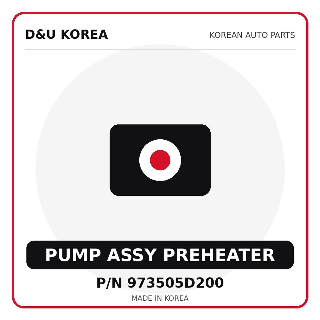 Genuine Mobis PUMP ASSY PREHEATER 973505D200 - Korean auto parts from D&U Korea