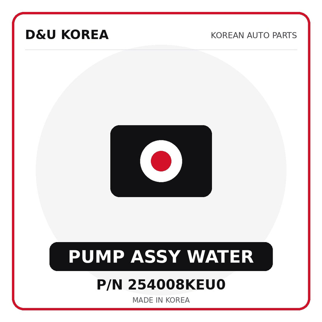 Genuine Mobis PUMP ASSY WATER 254008KEU0 - Korean auto parts from D&U Korea