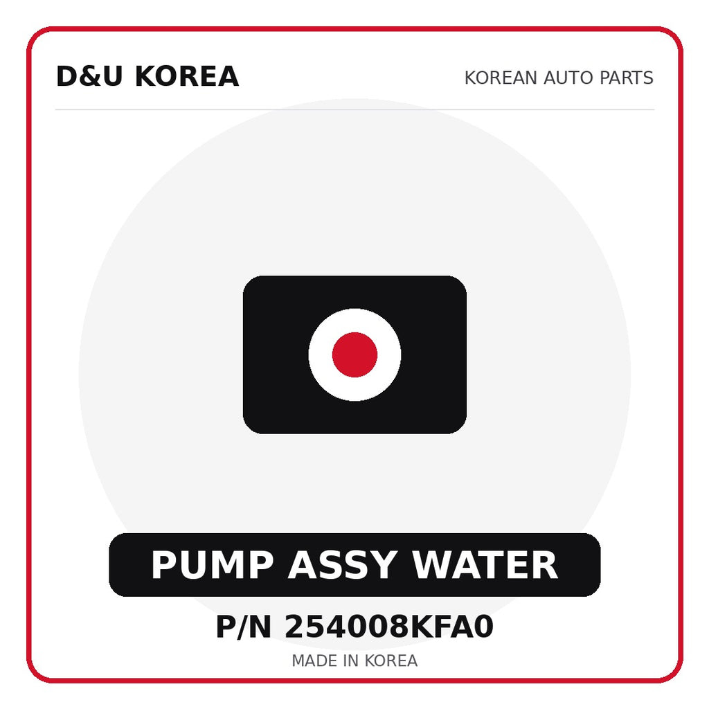 Genuine Mobis PUMP ASSY WATER 254008KFA0 - Korean auto parts from D&U Korea
