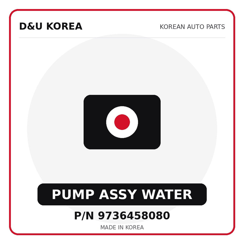 Genuine Mobis PUMP ASSY WATER 9736458080 - Korean auto parts from D&U Korea