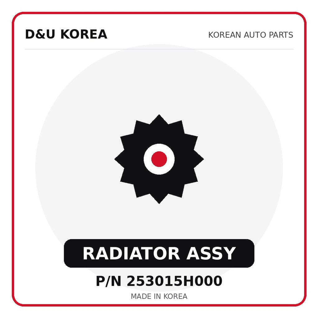 Genuine Mobis RADIATOR ASSY 253015H000 - Korean auto parts from D&U Korea