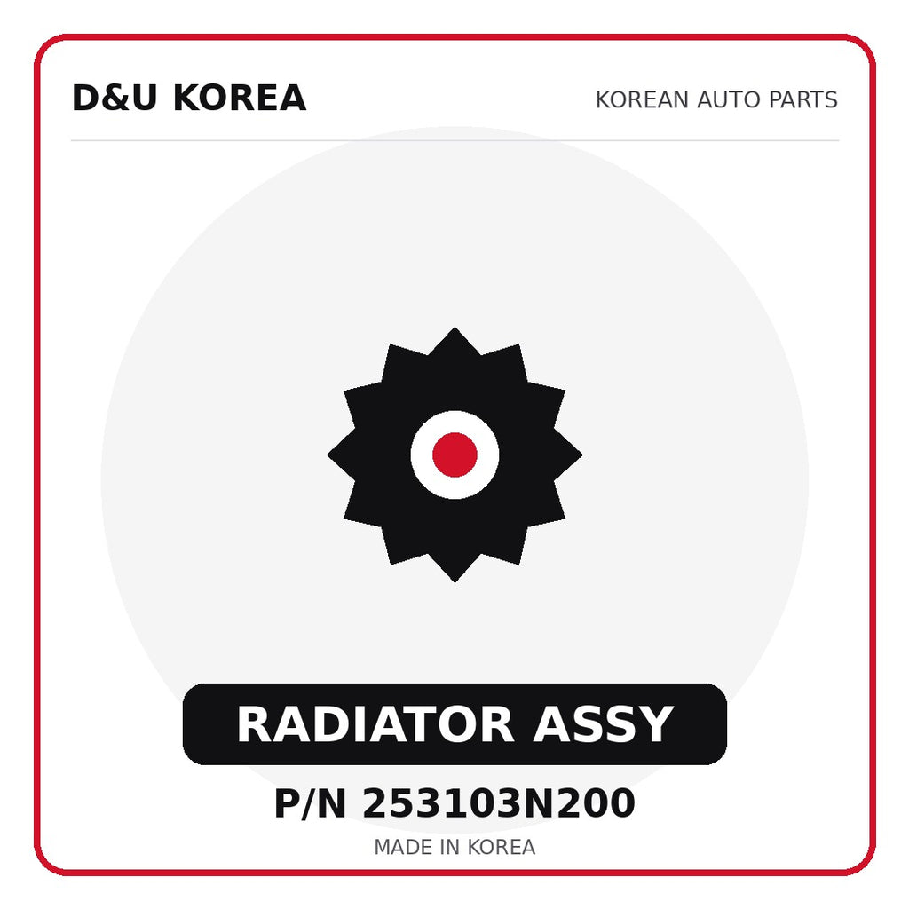 Genuine Mobis RADIATOR ASSY 253103N200 for Korean vehicles | D&U Korea
