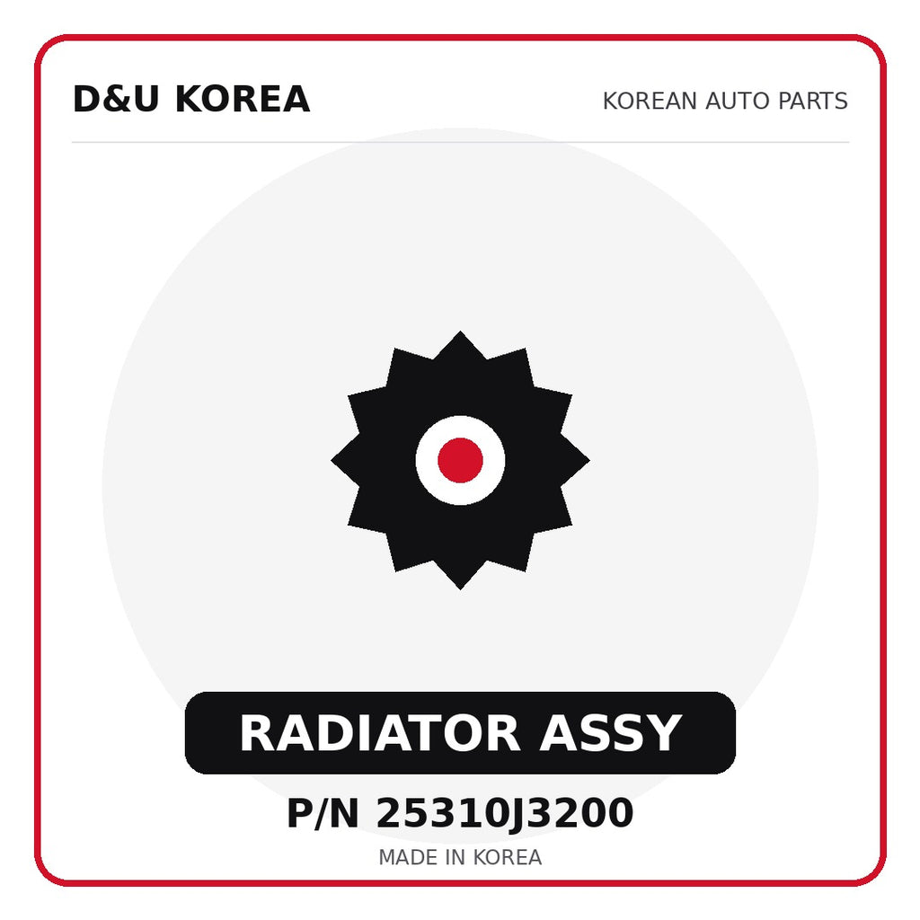 Genuine Mobis RADIATOR ASSY 25310J3200 - Korean auto parts from D&U Korea